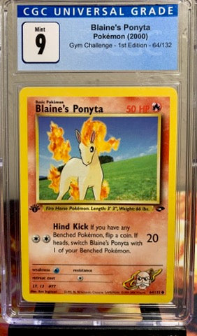 Blaine's Ponyta Pokemon (2000) 1st Edition #64